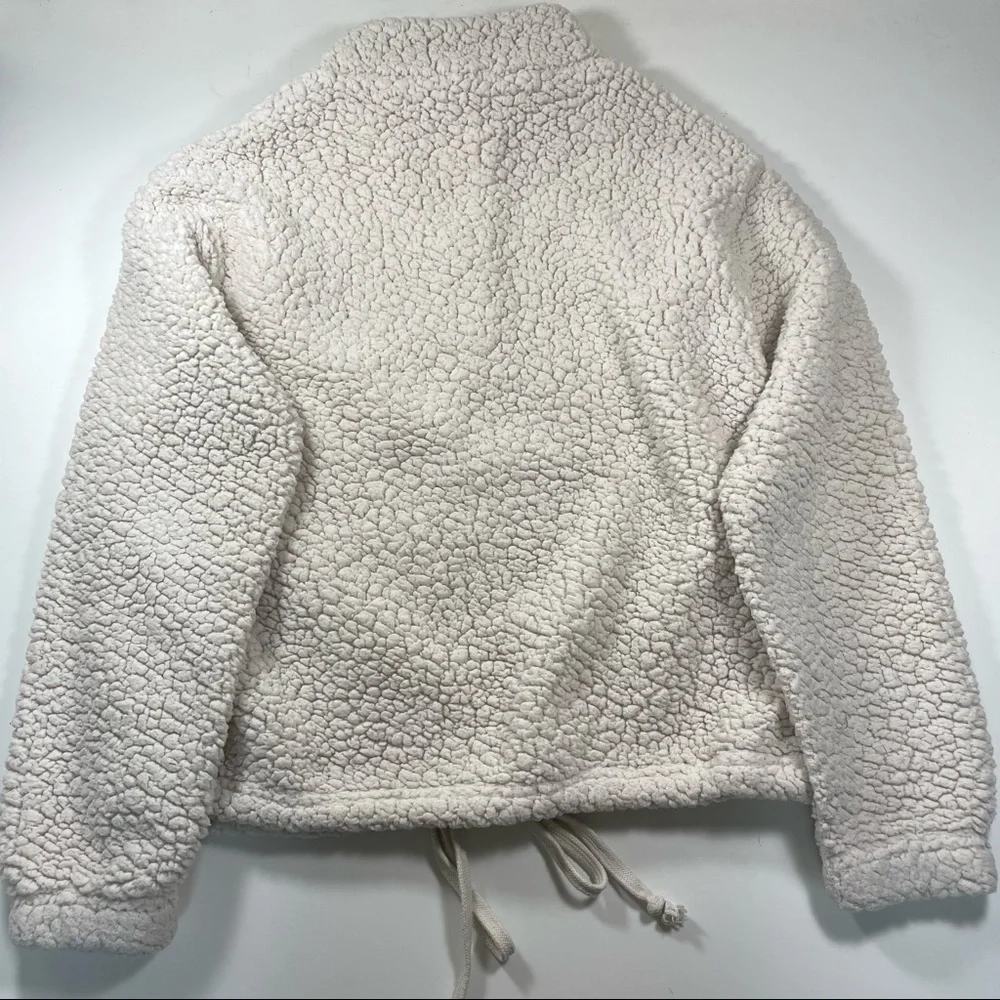 Anthropologie RD style cream color 1/2 zip sherpa pullover Size S - Picture 8 of 9